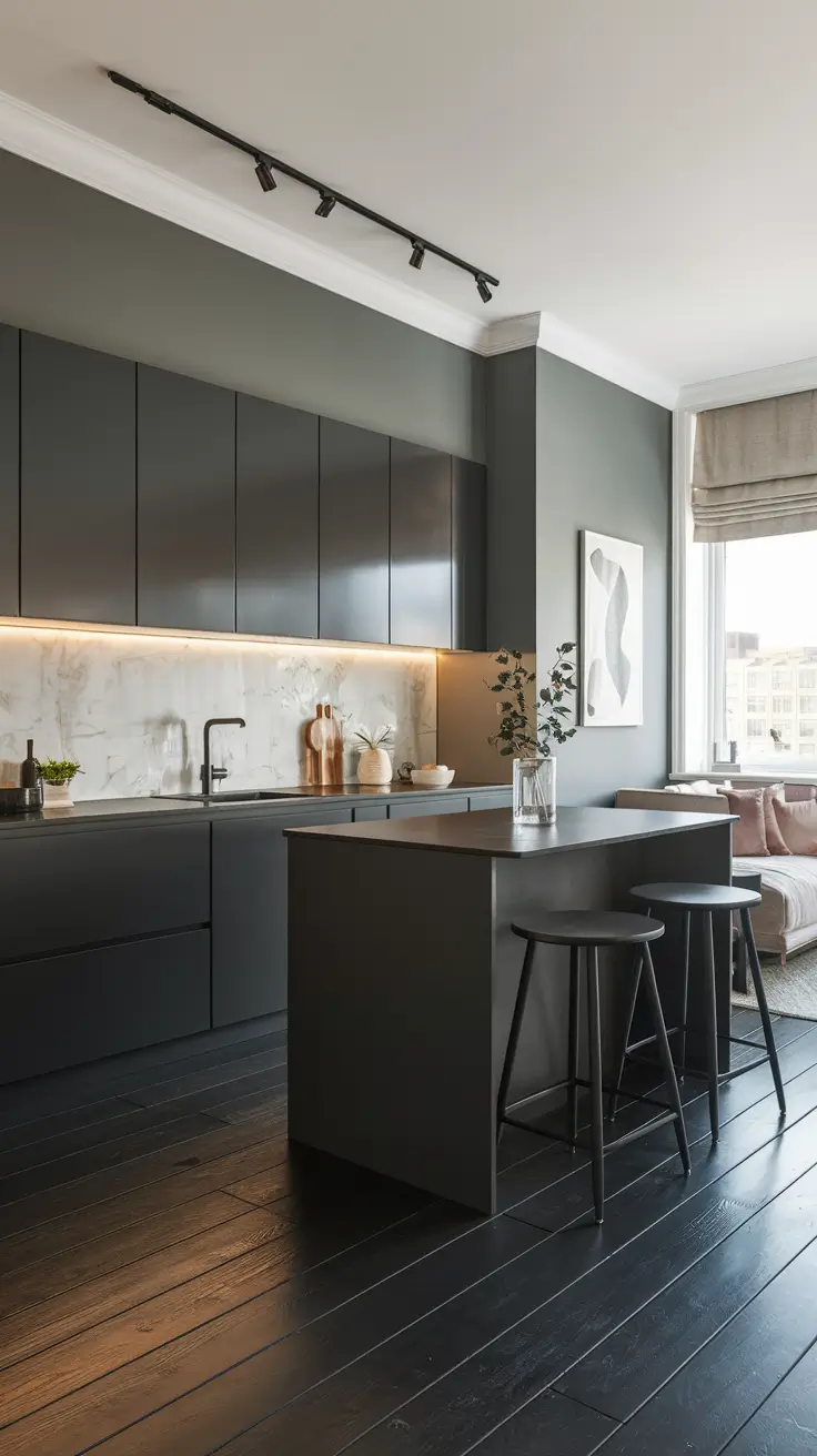 Apartment Dark Kitchen Ideas