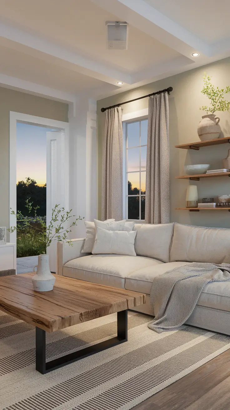 Apartment-Friendly Farmhouse Living Room