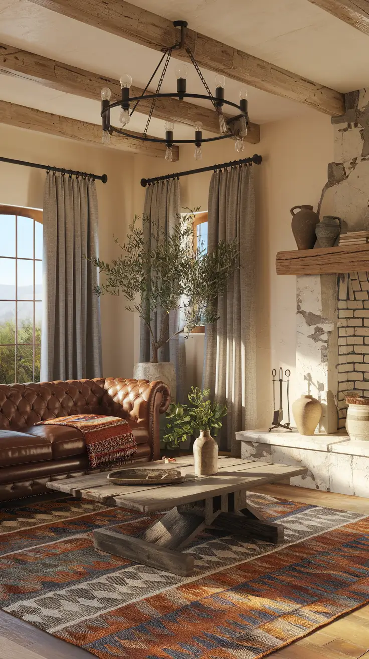 Grey and Neutral Farmhouse Living Room