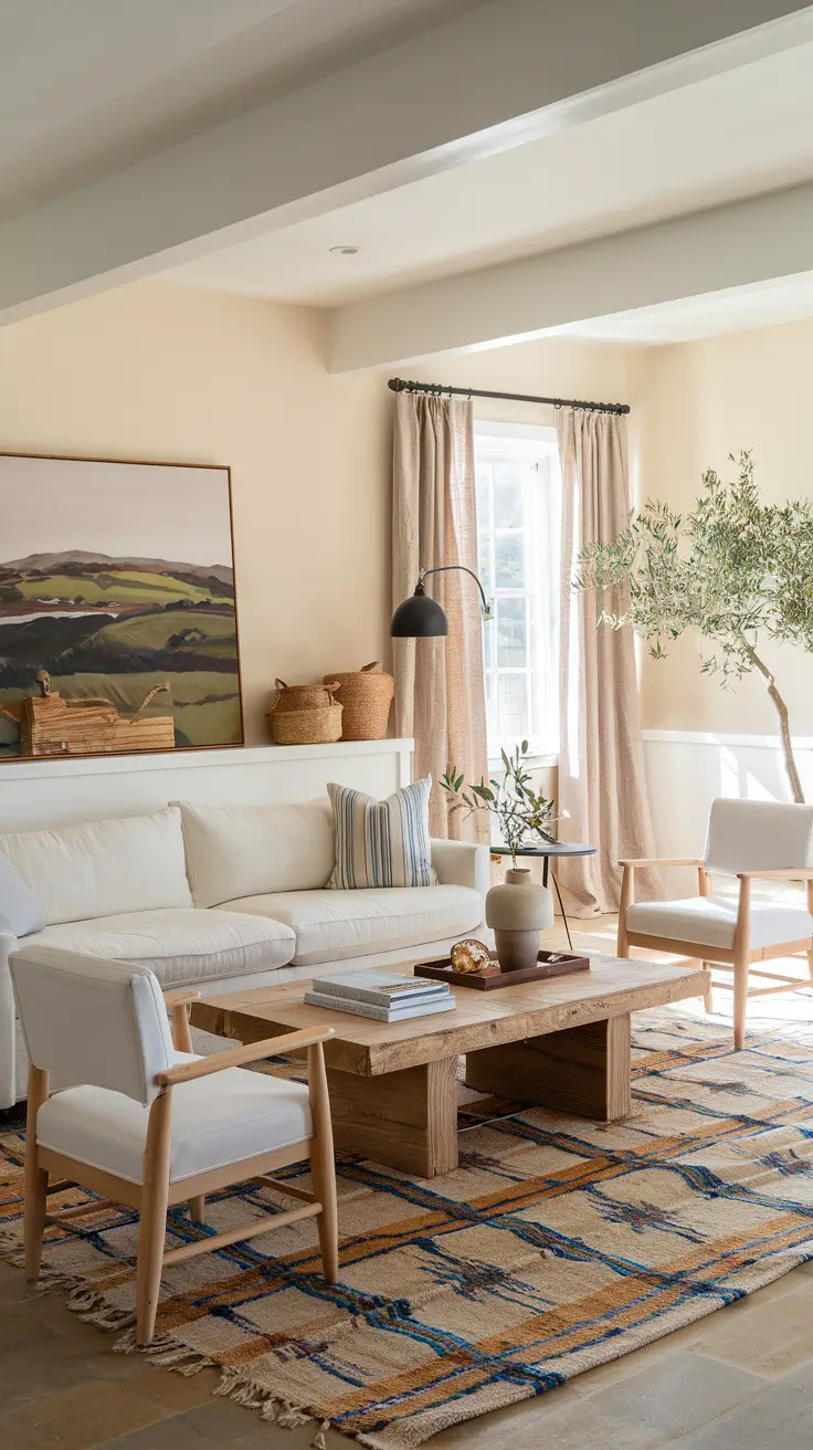 Open Concept Farmhouse Living Room