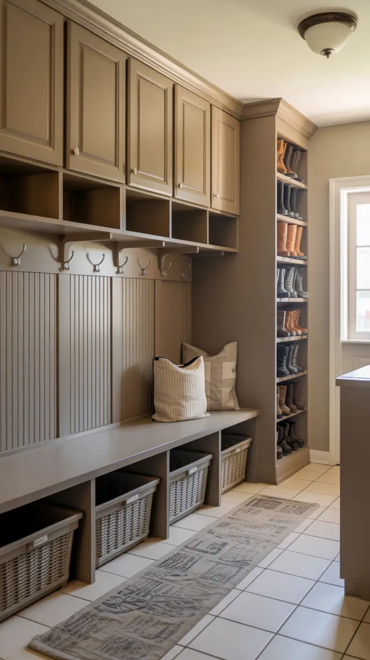 Mudroom and Laundry Combination