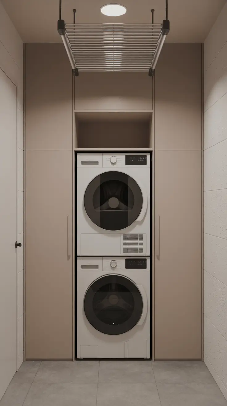 Stackable Laundry with Drying Rack