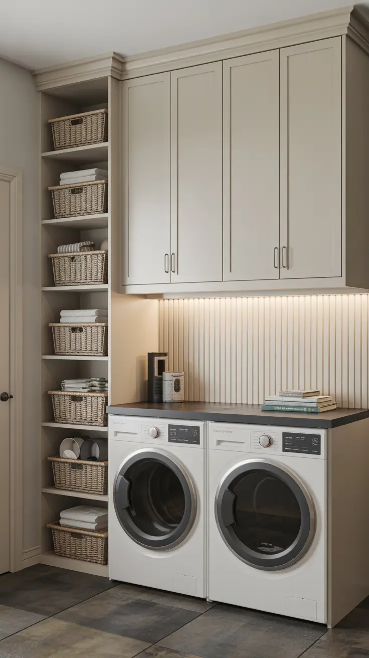 Organized Laundry Cabinets