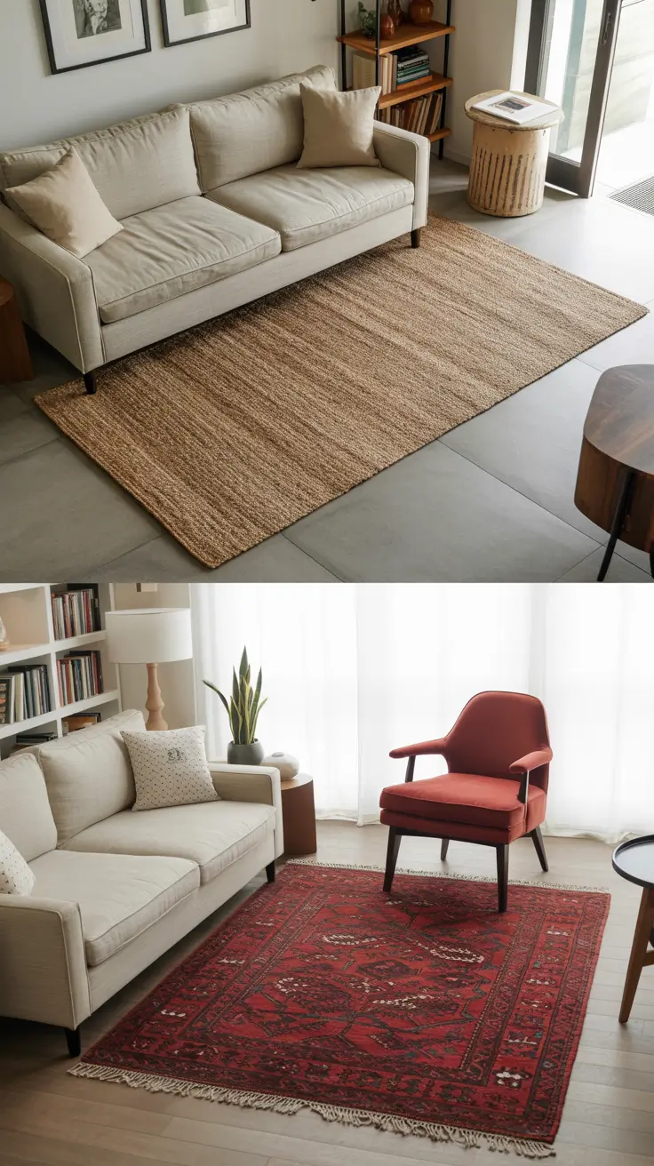 Using Two Rugs in Living Room