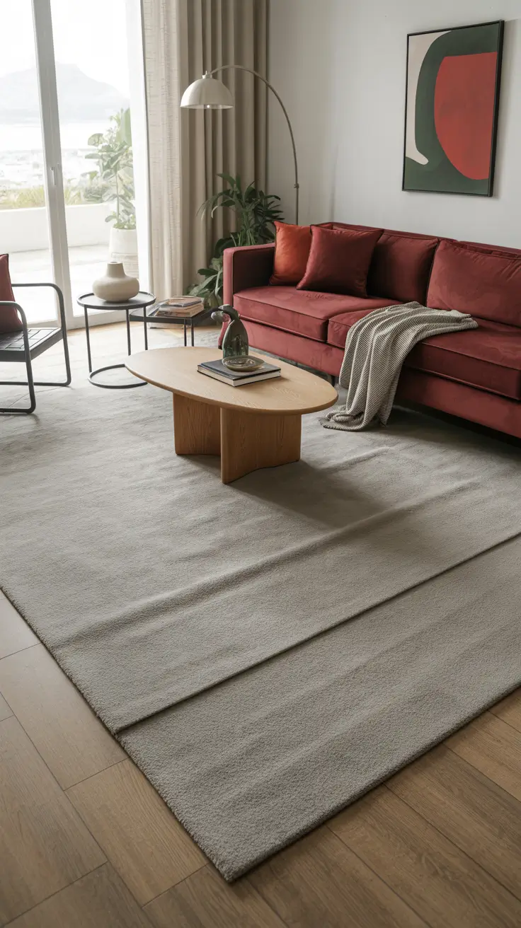 Burgundy Sofa Rug Pairings