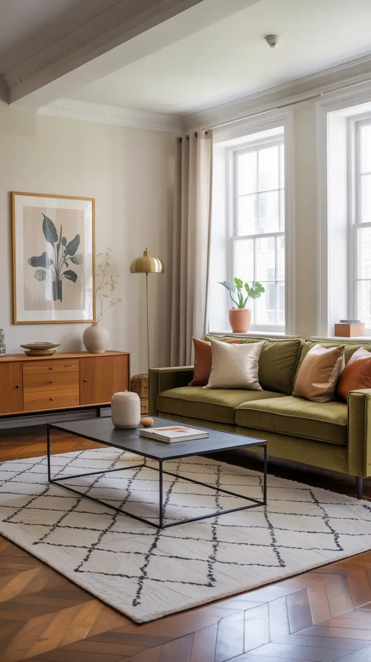 Green Sofa Rug Pairings