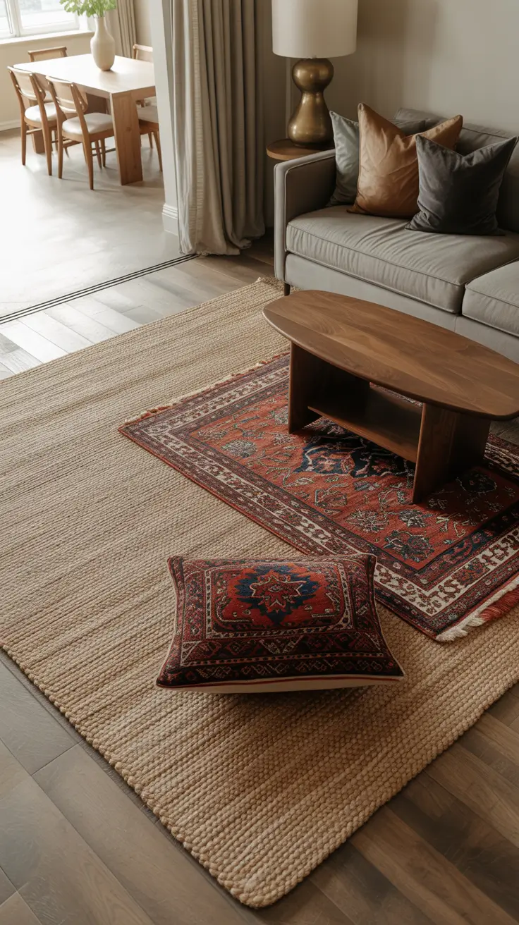 Layered Rugs for Living Rooms