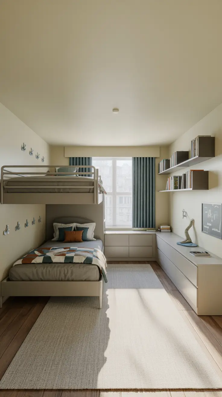 Shared Boys Bedroom Ideas with Loft Beds