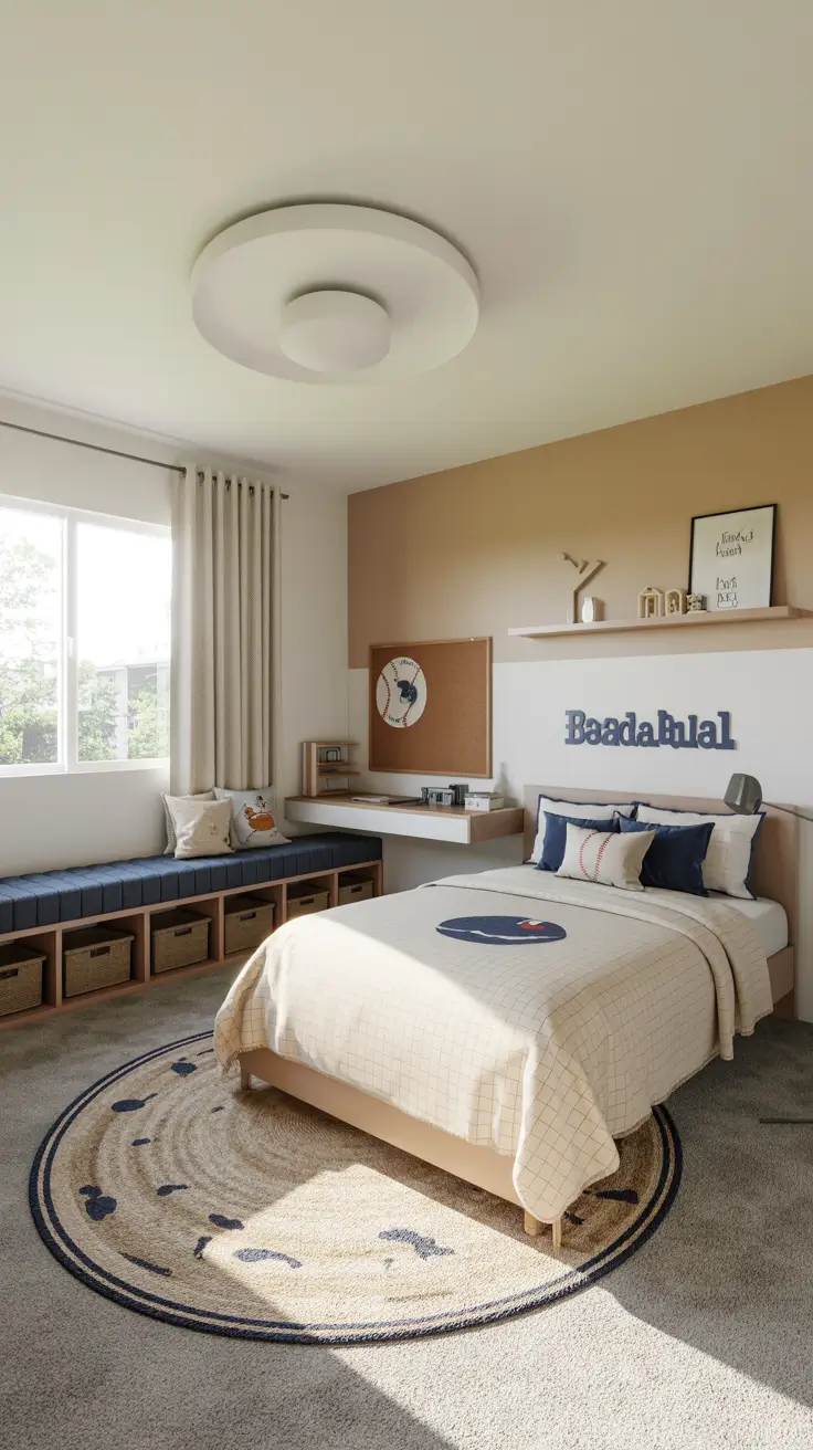 Baseball-Themed Boys Bedroom Ideas