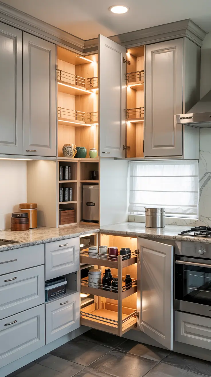 Optimizing Bottom Corner Cabinet Storage: Modern Layouts & Small Space Solutions