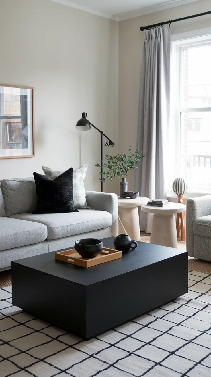 Black Coffee Table Styling