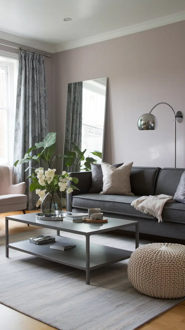 Grey Living Room Table Styling