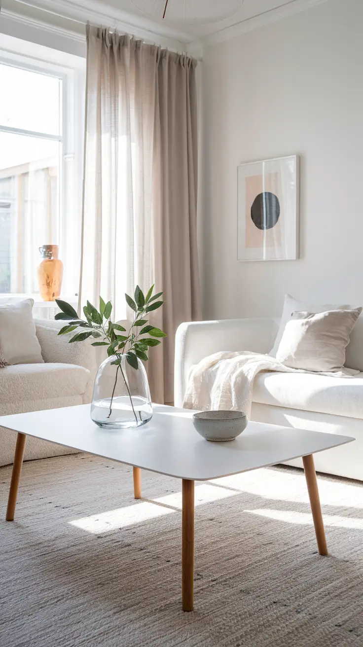 White Living Room Table