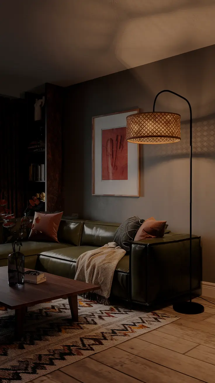 Dark Boho Floor Lamp