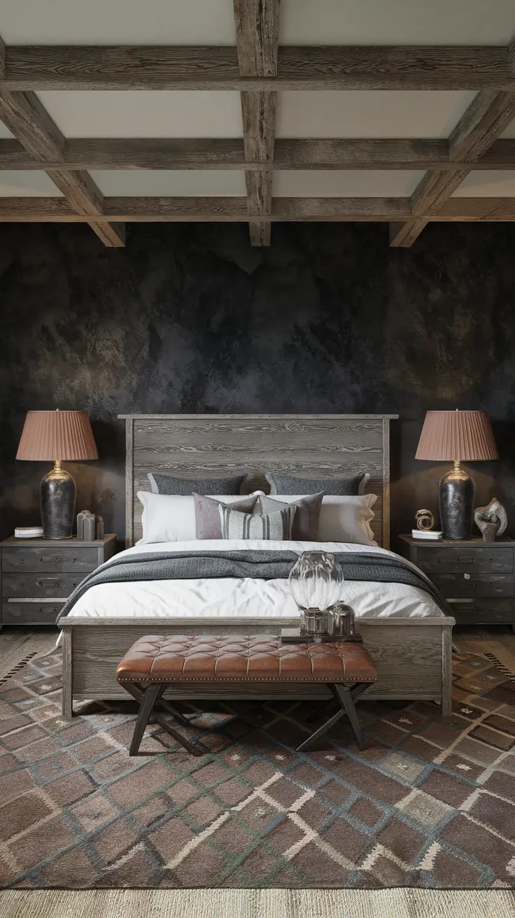 Rustic Dark Moody Bedroom