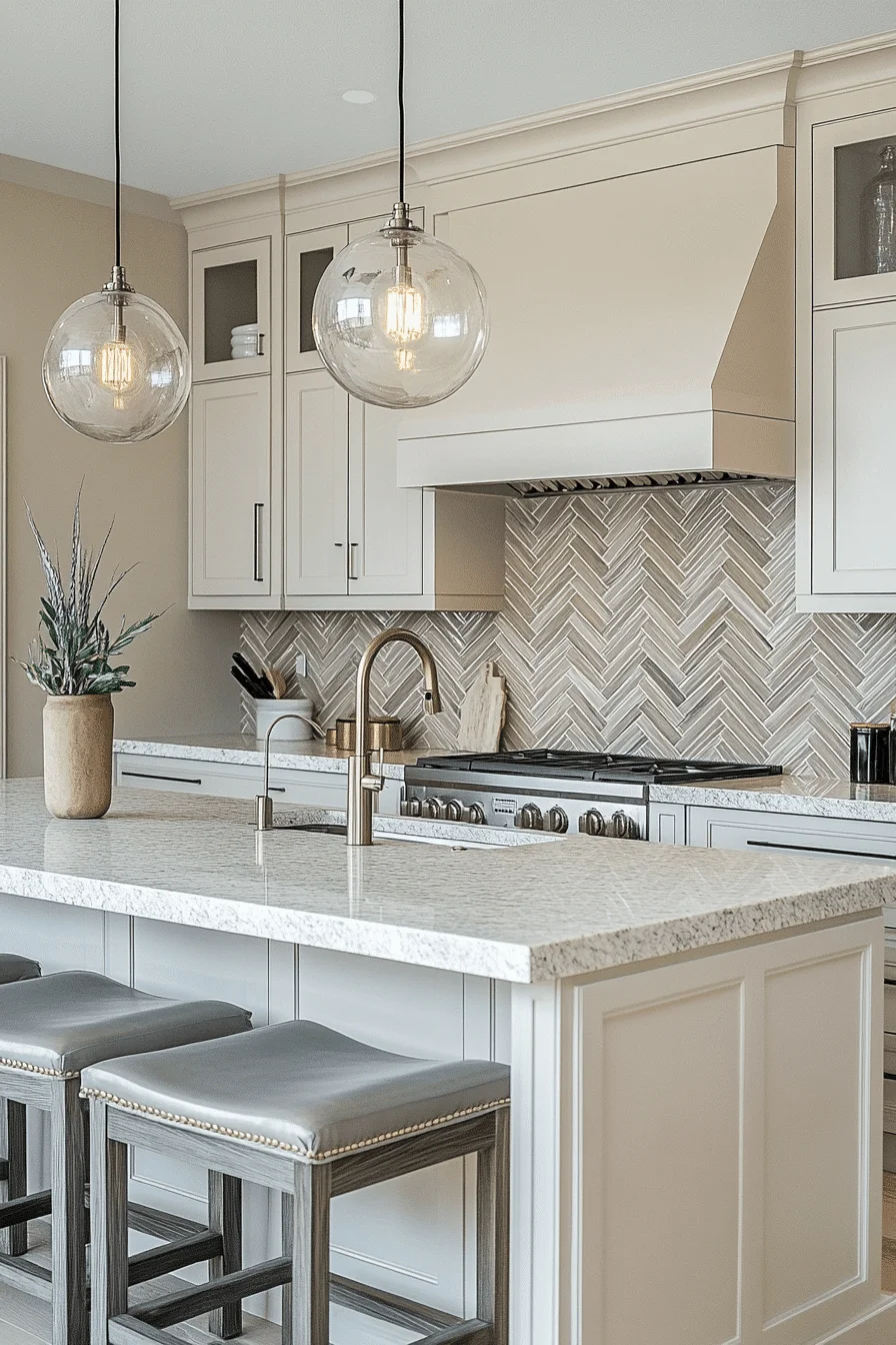 stone backsplash kitchen