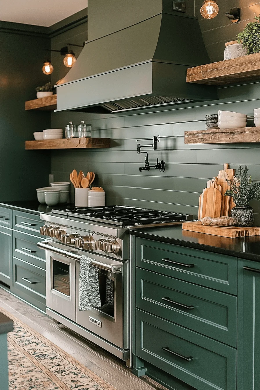 Emerald Green Kitchen Cabinets