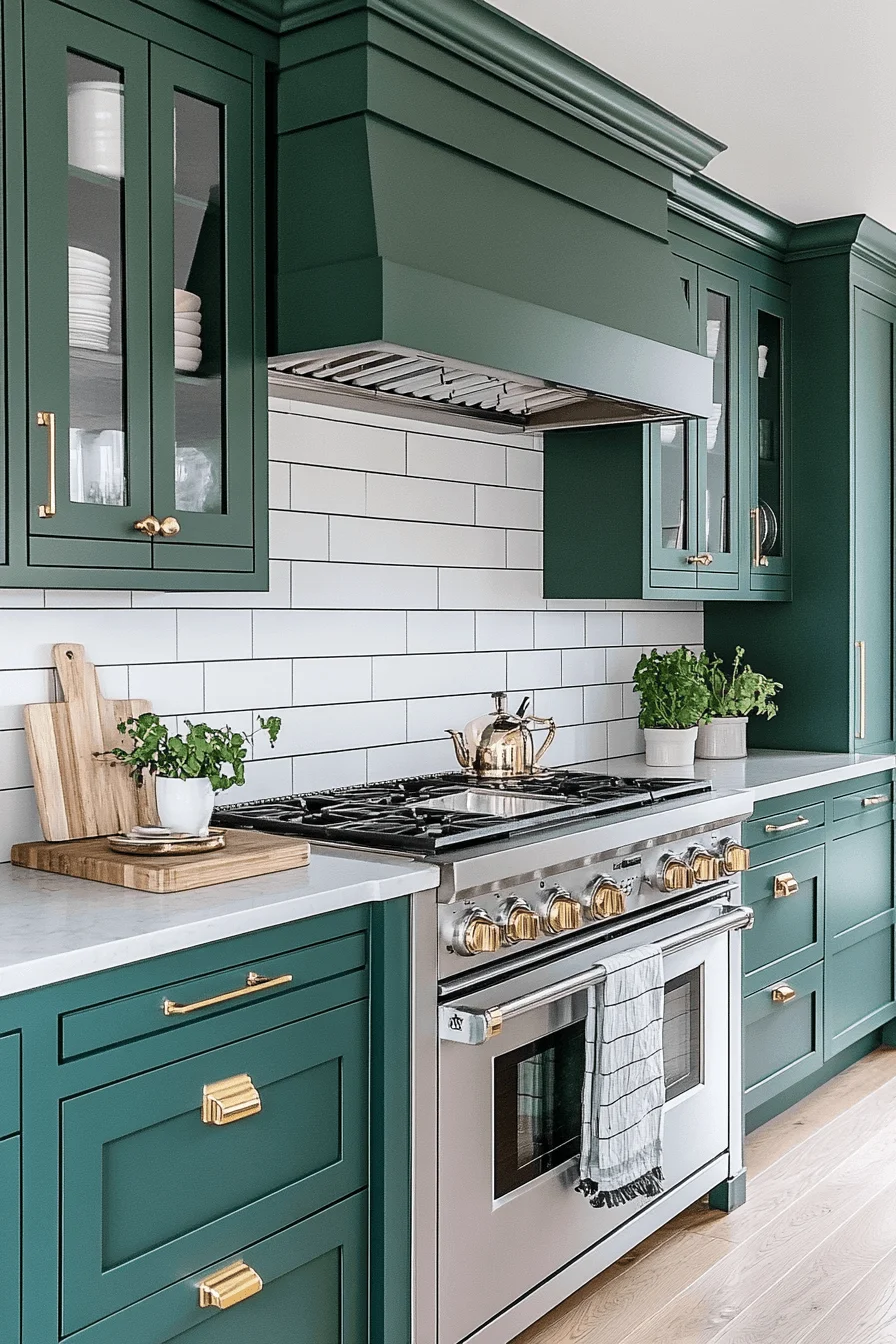 Emerald Green Kitchen Cabinets