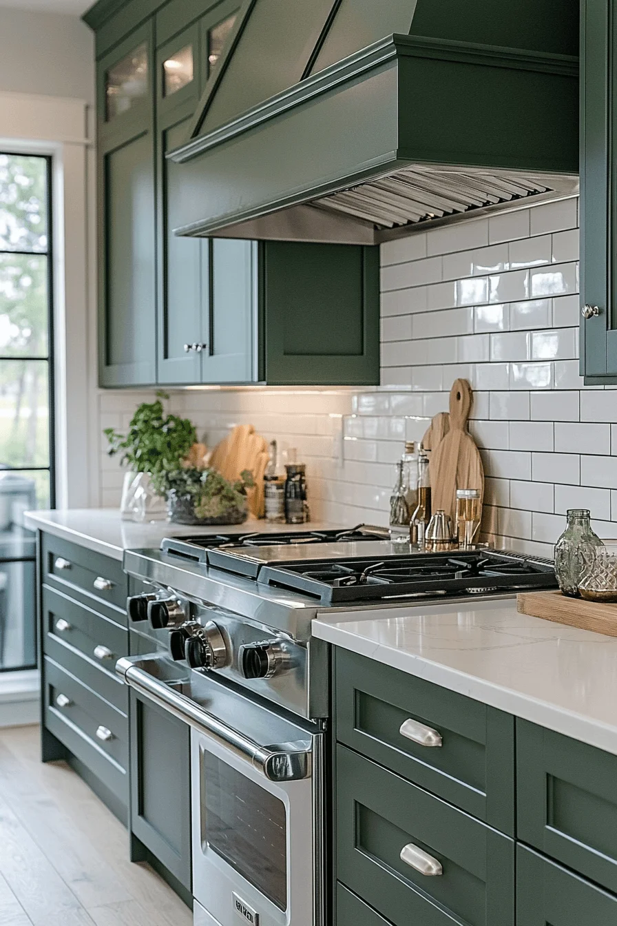 Emerald Green Kitchen Cabinets