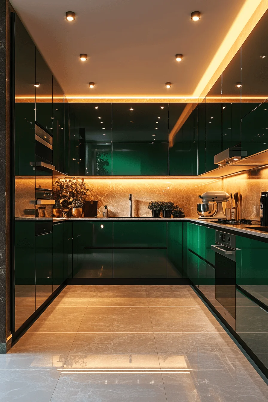 Emerald Green Kitchen Cabinets