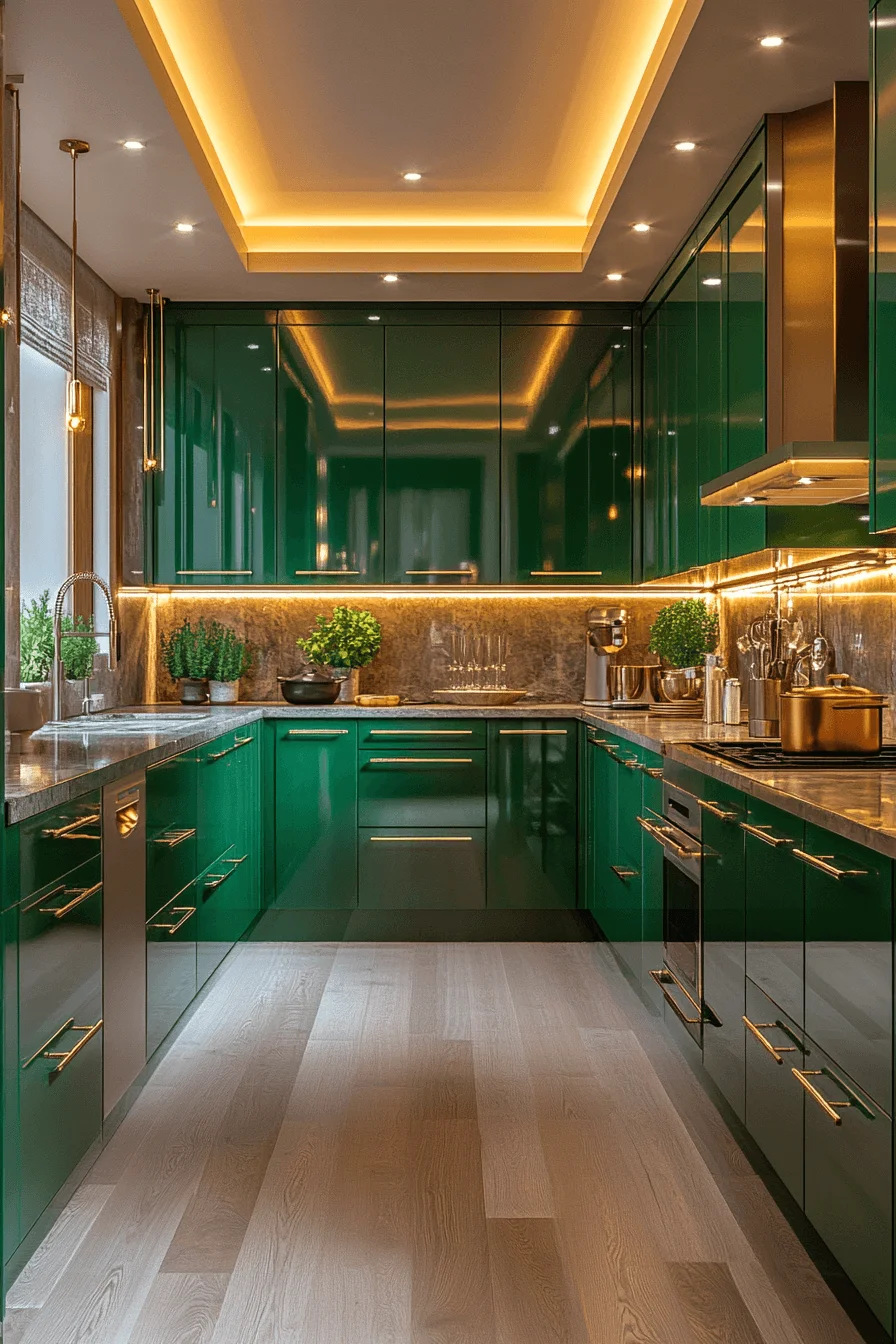 Emerald Green Kitchen Cabinets