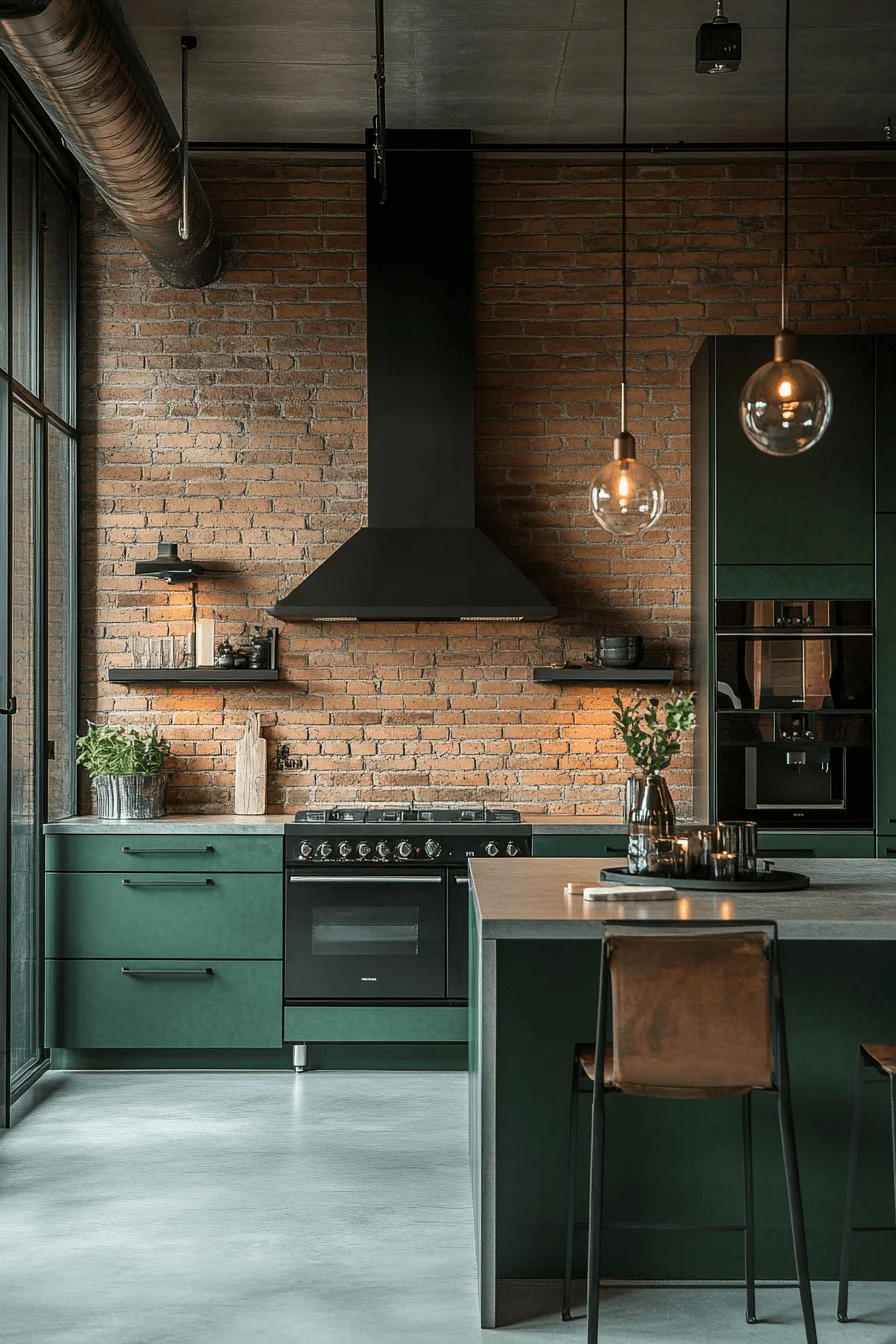 Emerald Green Kitchen Cabinets