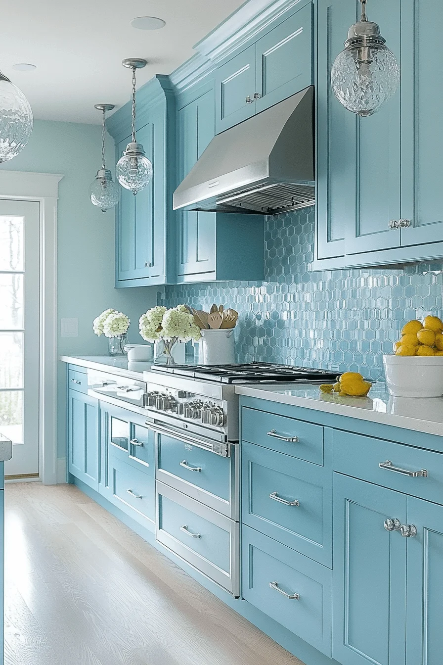 Turquoise Kitchen Cabinets