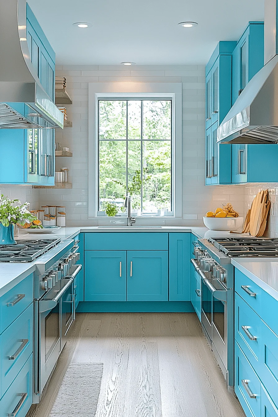 Turquoise Kitchen Cabinets