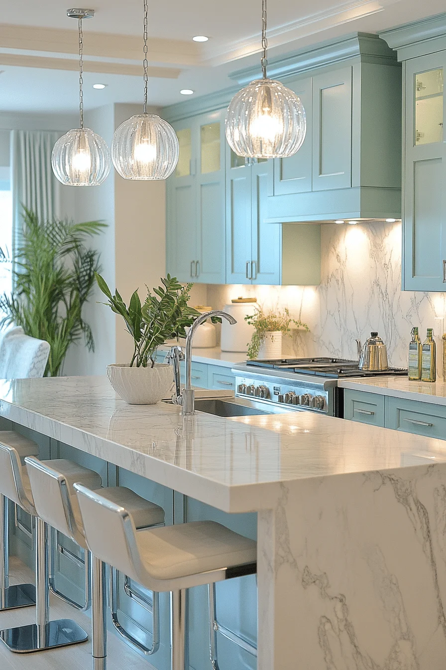 Turquoise Kitchen Cabinets