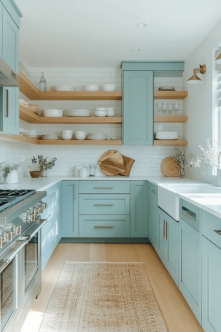 Turquoise Kitchen Cabinets