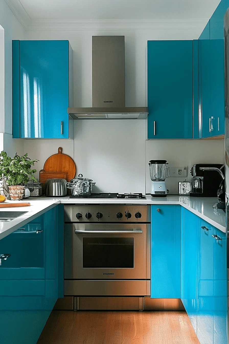 Turquoise Kitchen Cabinets