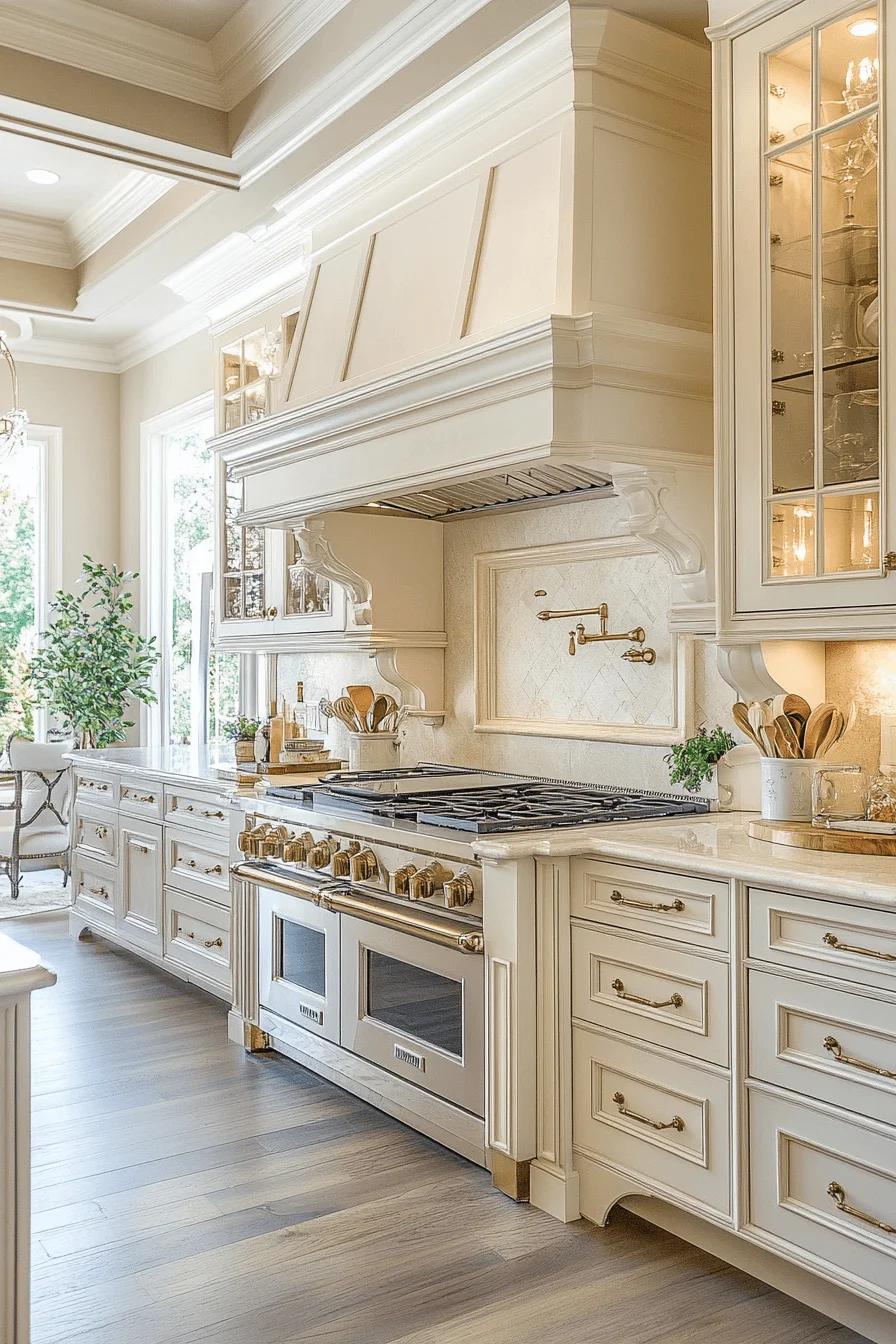 antique white kitchen cabinets