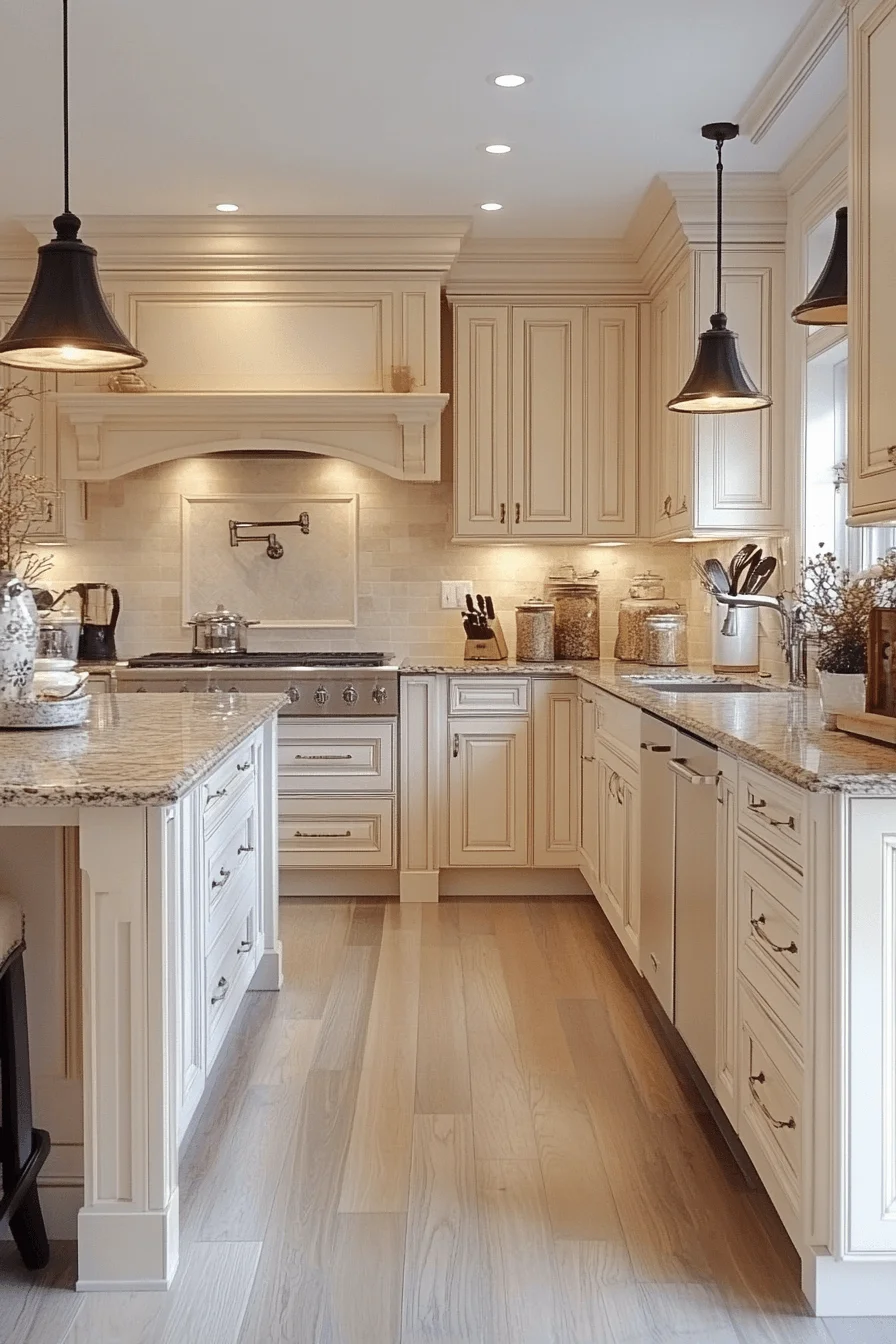 antique white kitchen cabinets