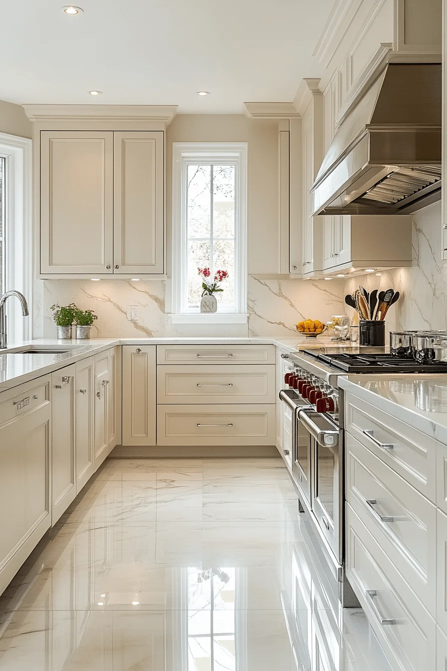 antique white kitchen cabinets
