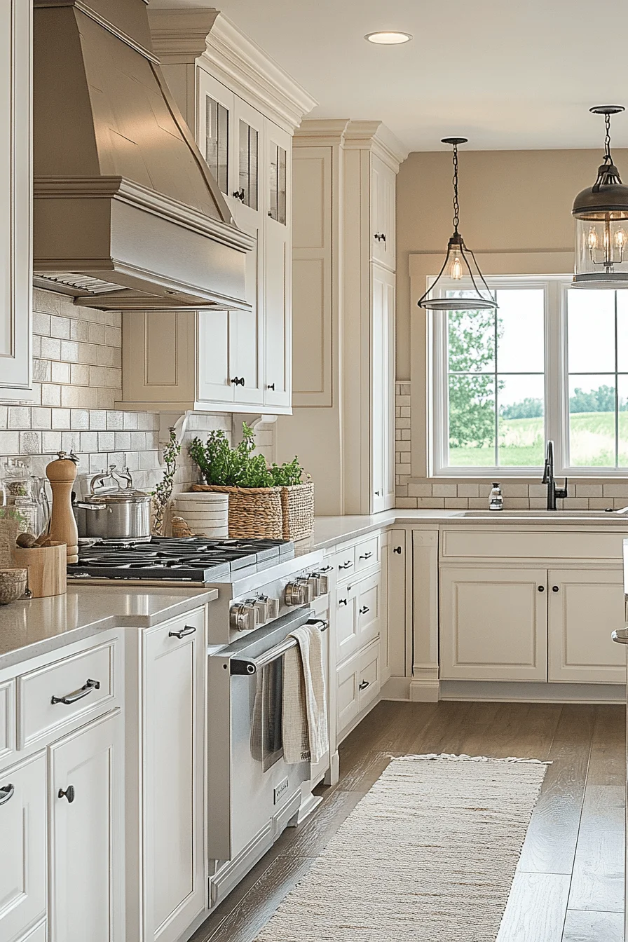 antique white kitchen cabinets