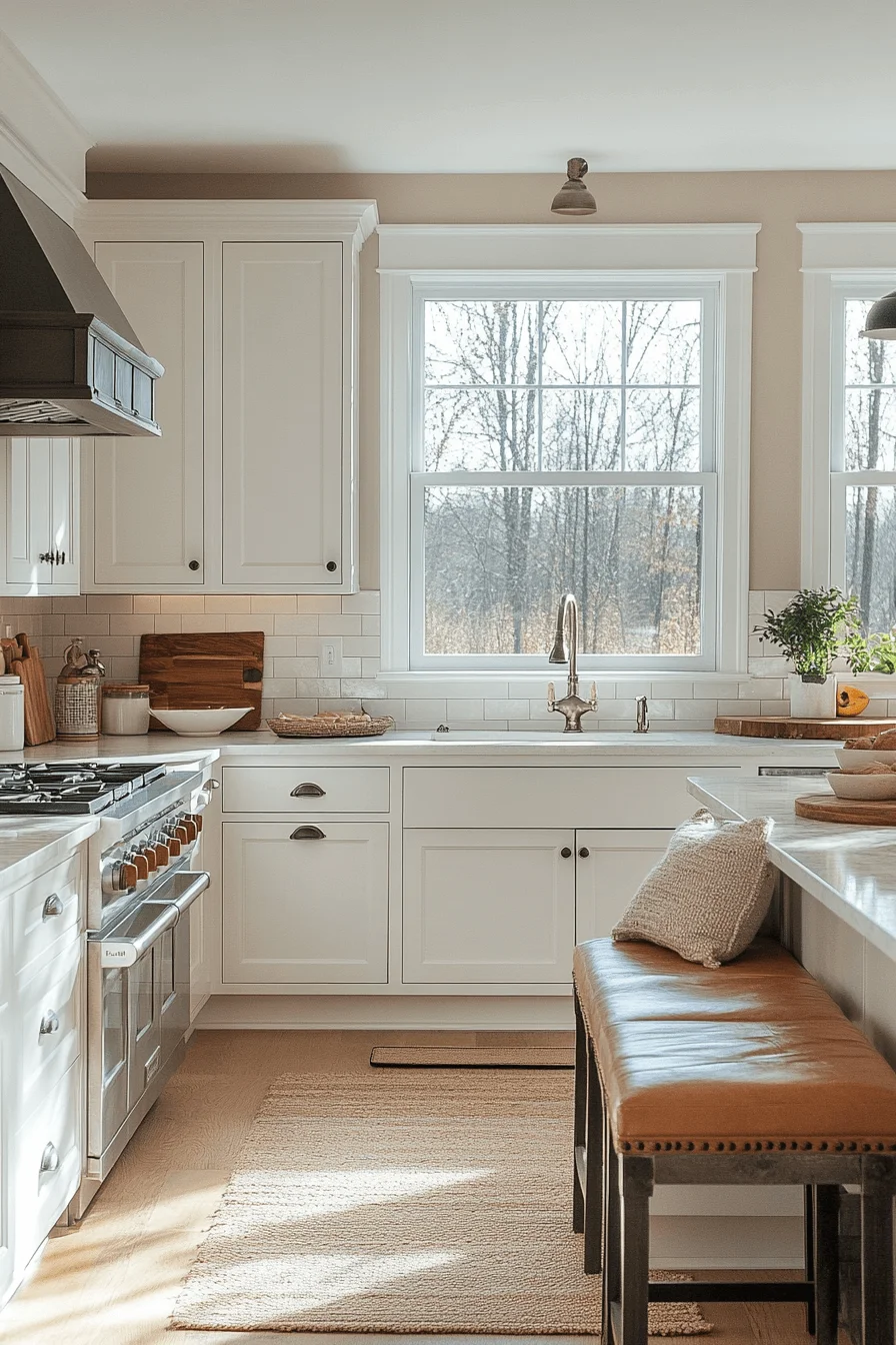 antique white kitchen cabinets