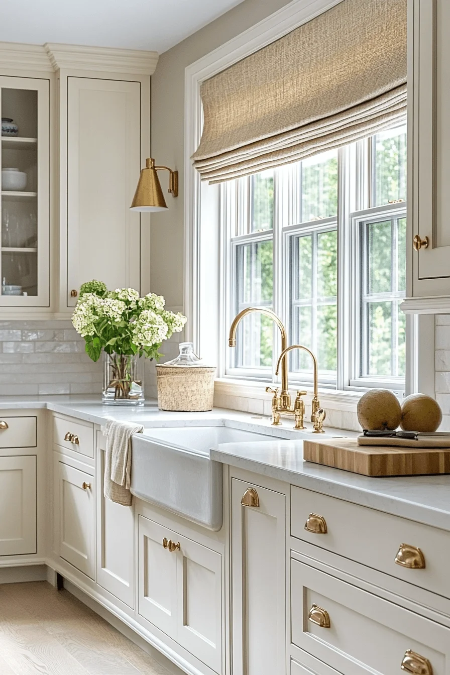 antique white kitchen cabinets
