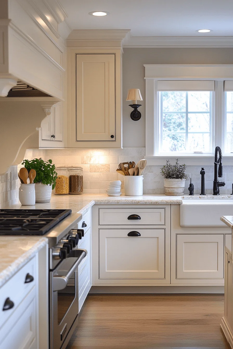 antique white kitchen cabinets