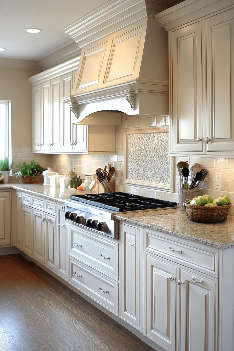 antique white kitchen cabinets