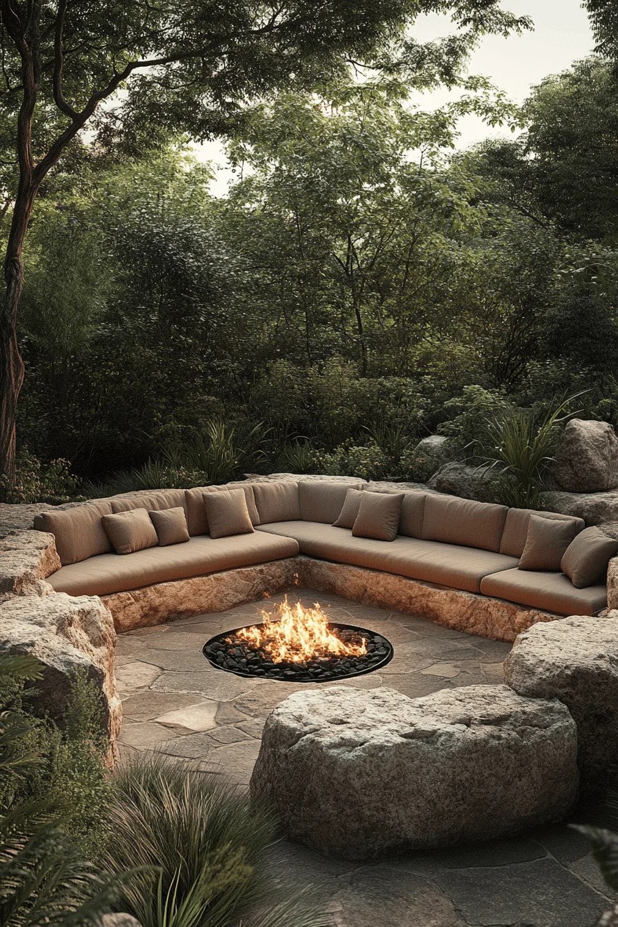 29 Backyard Fire Pit Ideas Lounge Areas For A Peaceful Glowing Escape backyard fire pit ideas lounge areas