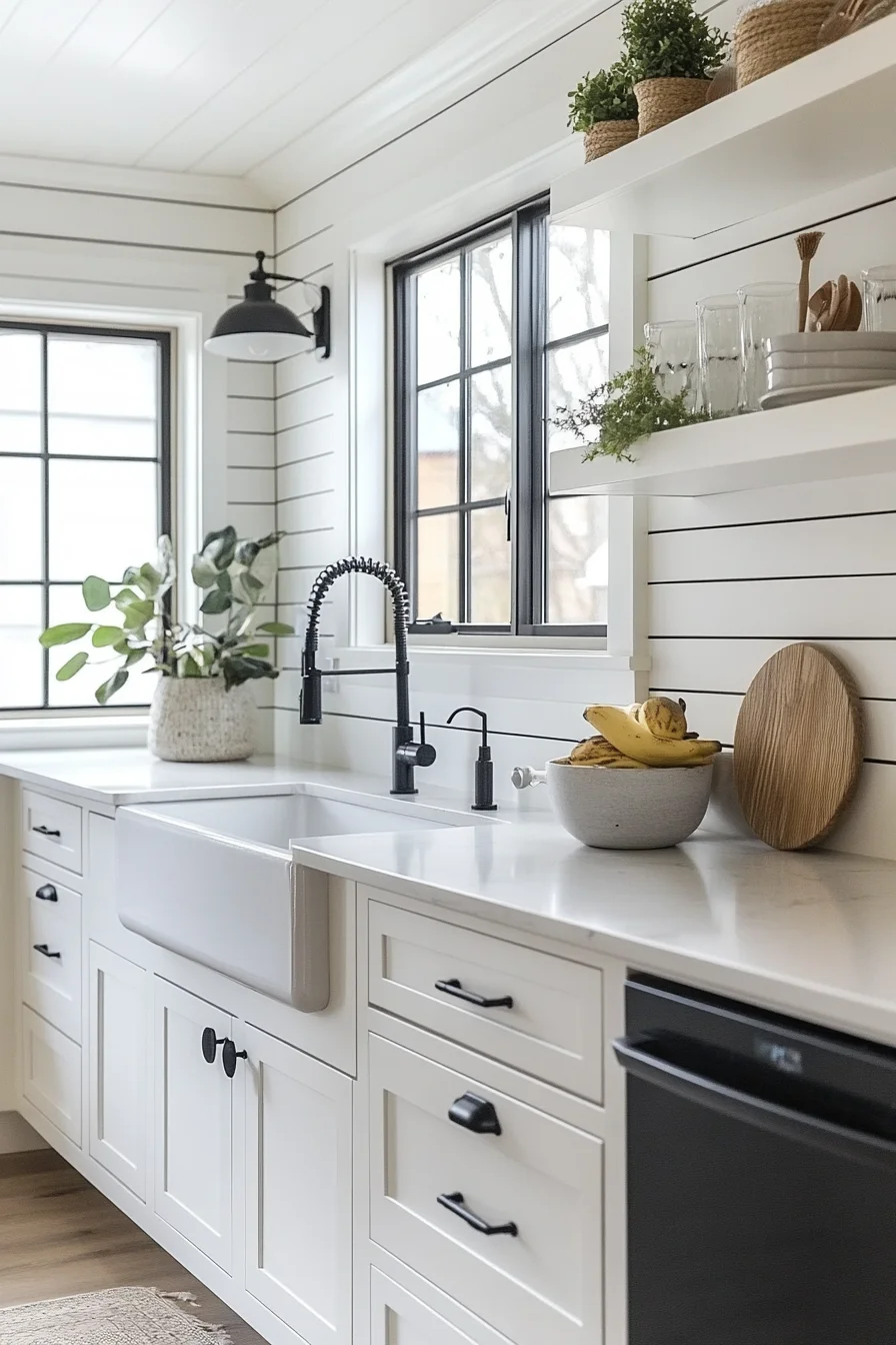 29 Shiplap Backsplash Ideas For A Warm Cheerful Kitchen Refresh shiplap backsplash ideas