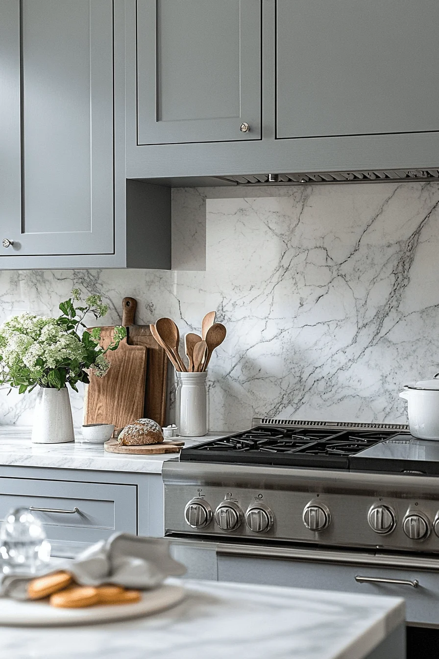 stone backsplash kitchen