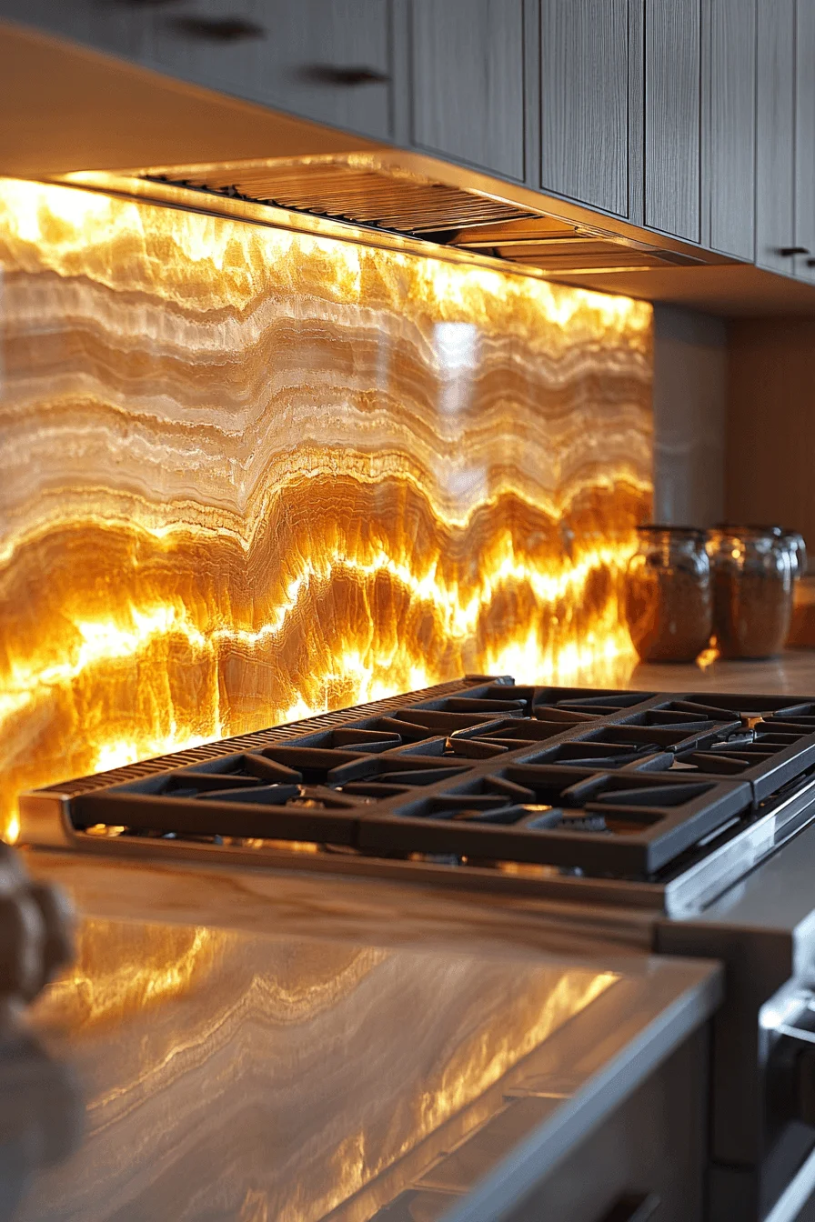 stone backsplash kitchen