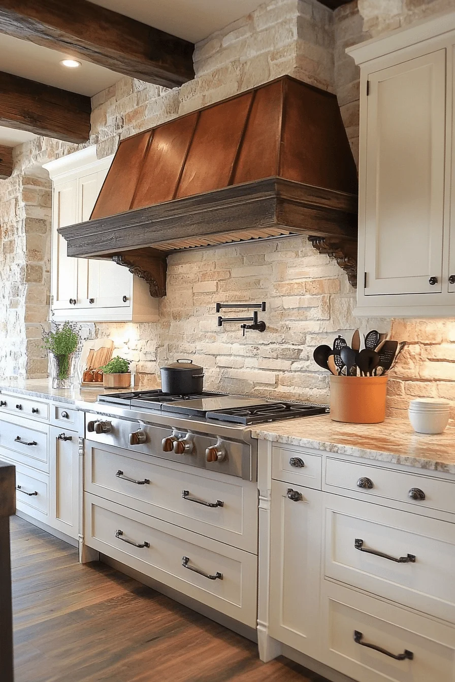 stone backsplash kitchen