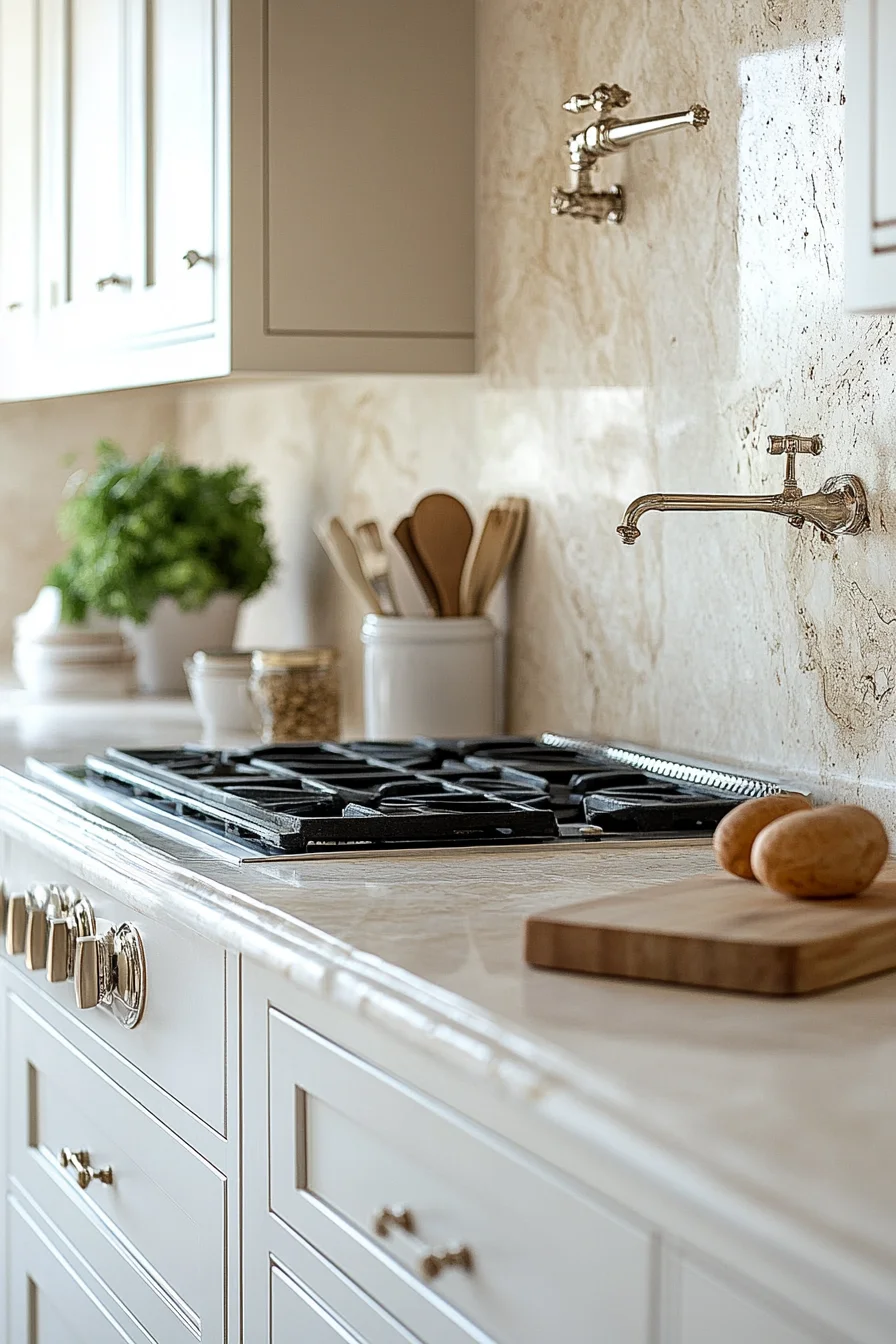 stone backsplash kitchen