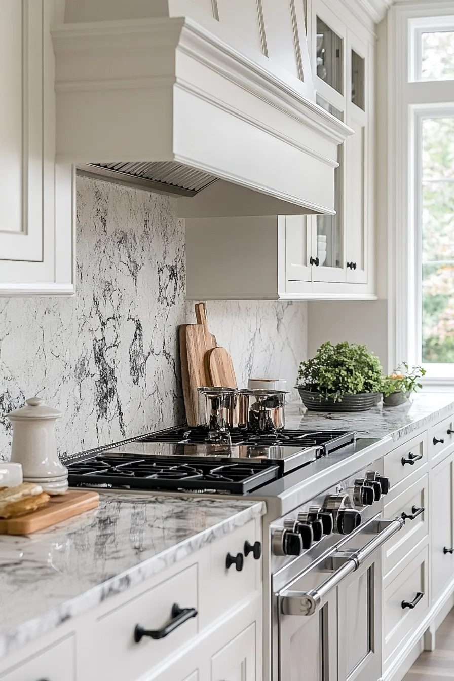 stone backsplash kitchen