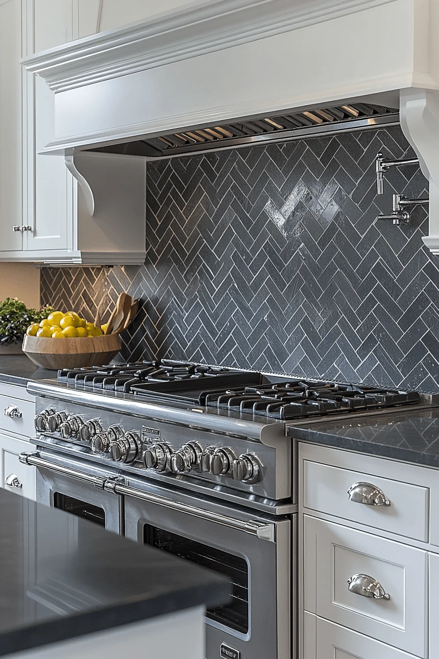 stone backsplash kitchen