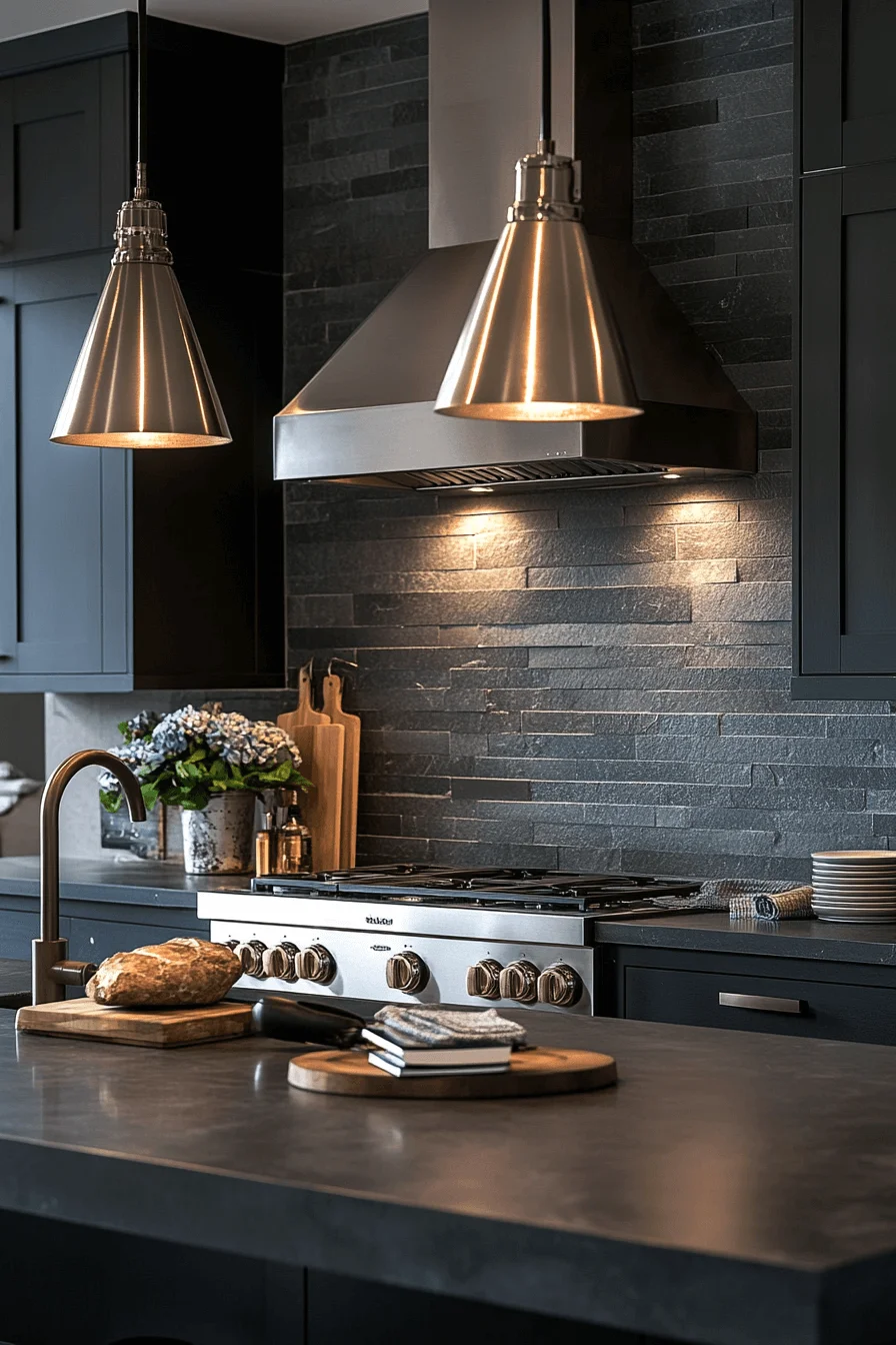 stone backsplash kitchen