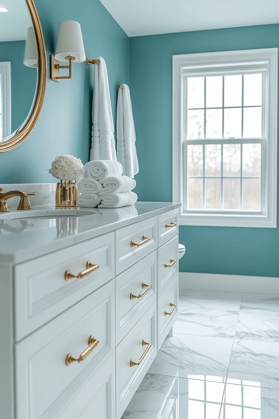 jewel tone bathroom