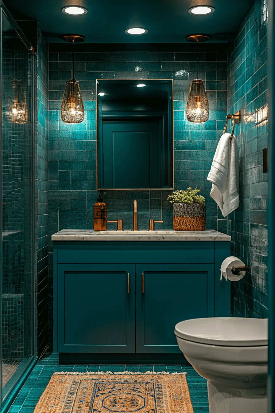 jewel tone bathroom